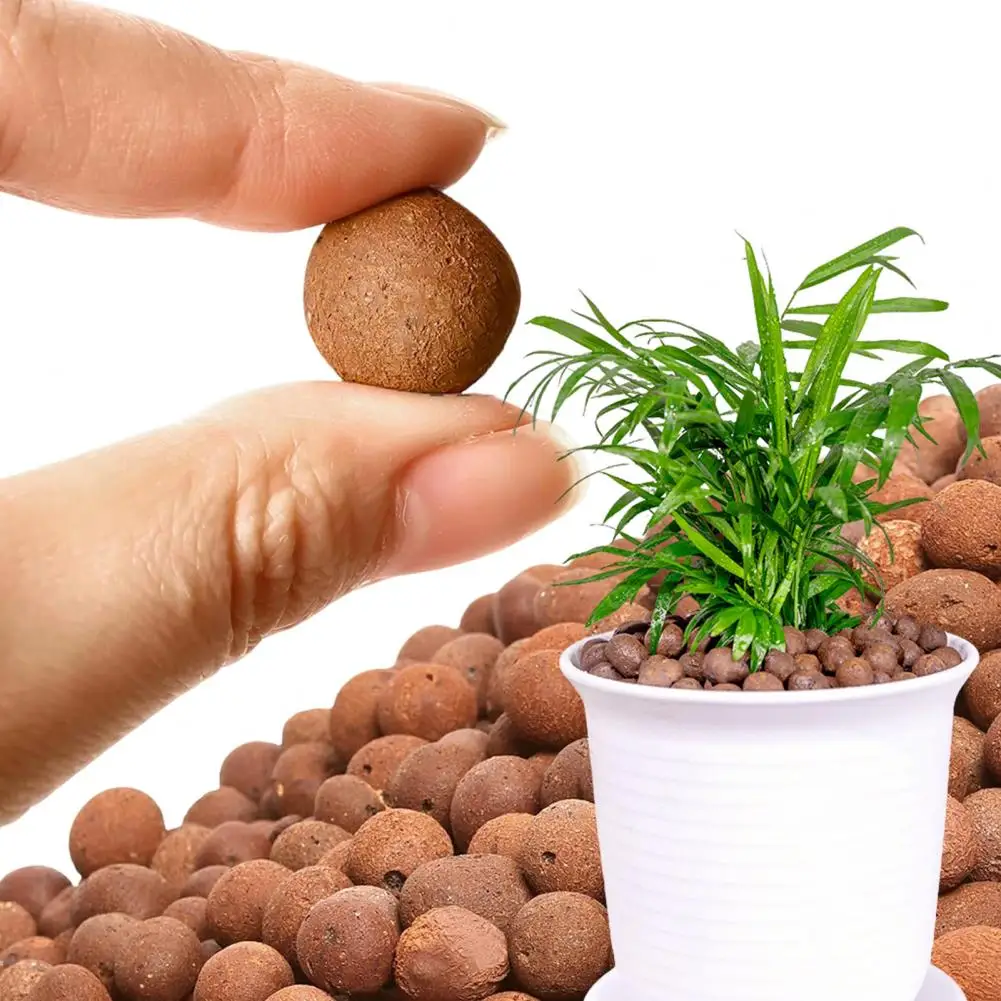 Bolas de arcilla natural para jardinería, guijarros para orquídeas hidropónicas, mezcla de drenaje de plantas, arcilla de 12-14 mm para interiores