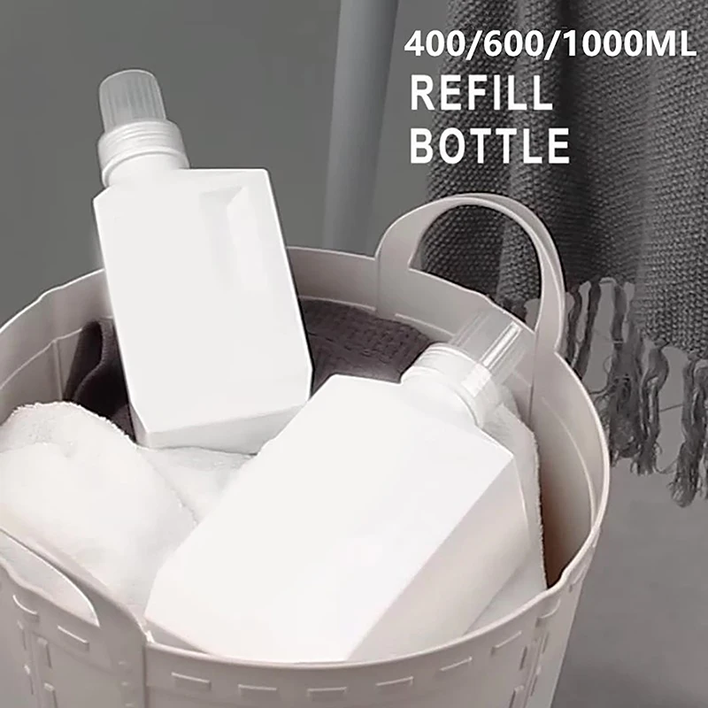 1Pc 400/600/1000ml Large Capacity Laundry Detergent Dispenser Bottle Household Softener Shampoo Shower Gel Storage Container
