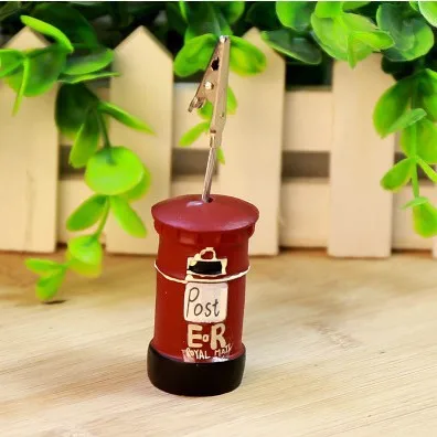 Cute Travel British Retro Resin Message Holder Note Holder Photo Organizer Desktop Matching Ornaments Business Card