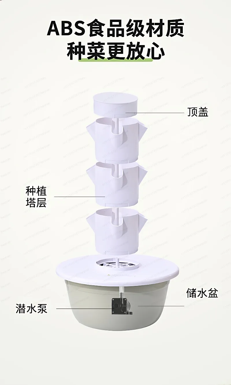 Smart Vertical Garden, Space-Saving Hydroponics System for Small Balcony, Automated Indoor Veggie Grower