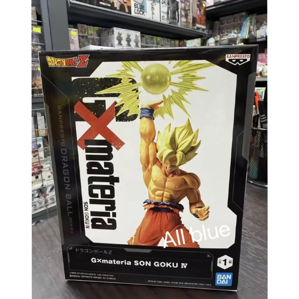 

В наличии BANDAI Original BANPRESTO Dragon Ball Materia SON GOKU IV 17 см ПВХ аниме фигурки модель игрушки орнамент подарки