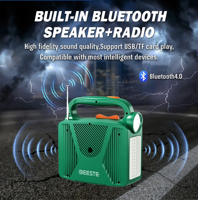Portable energy storage 76.8wh solar charging Bluetooth connection 4 DC ports 48w maximum output