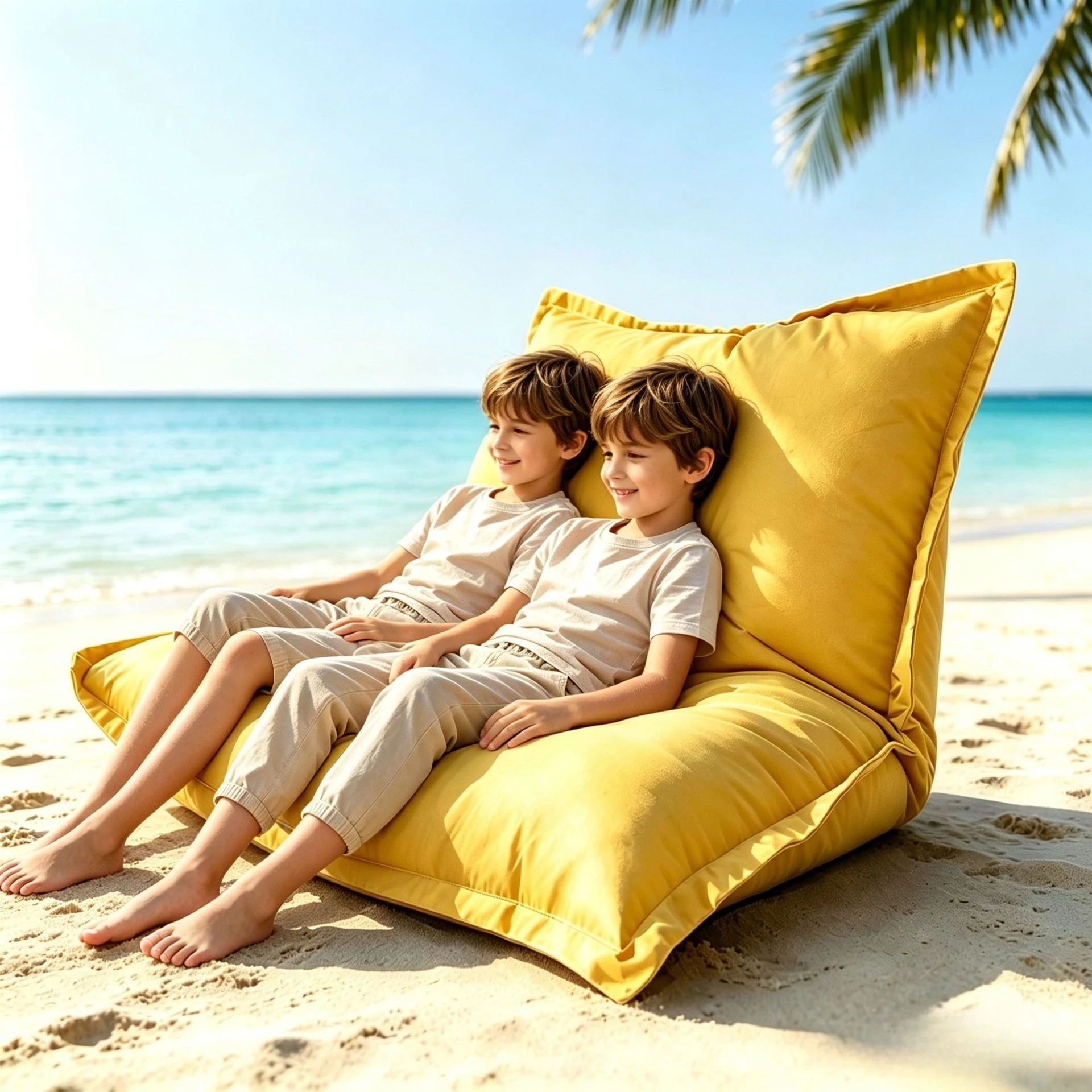 Waterproof portable double outdoor lazy bean bag sofa courtyard beach parent-child indoor and outdoor universal can sit and lie