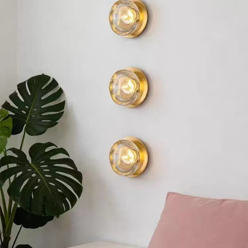 High-End Bedroom Bedside Lamp With Colored Bubble Lava Background Middle Ancient Style Wall Corridor