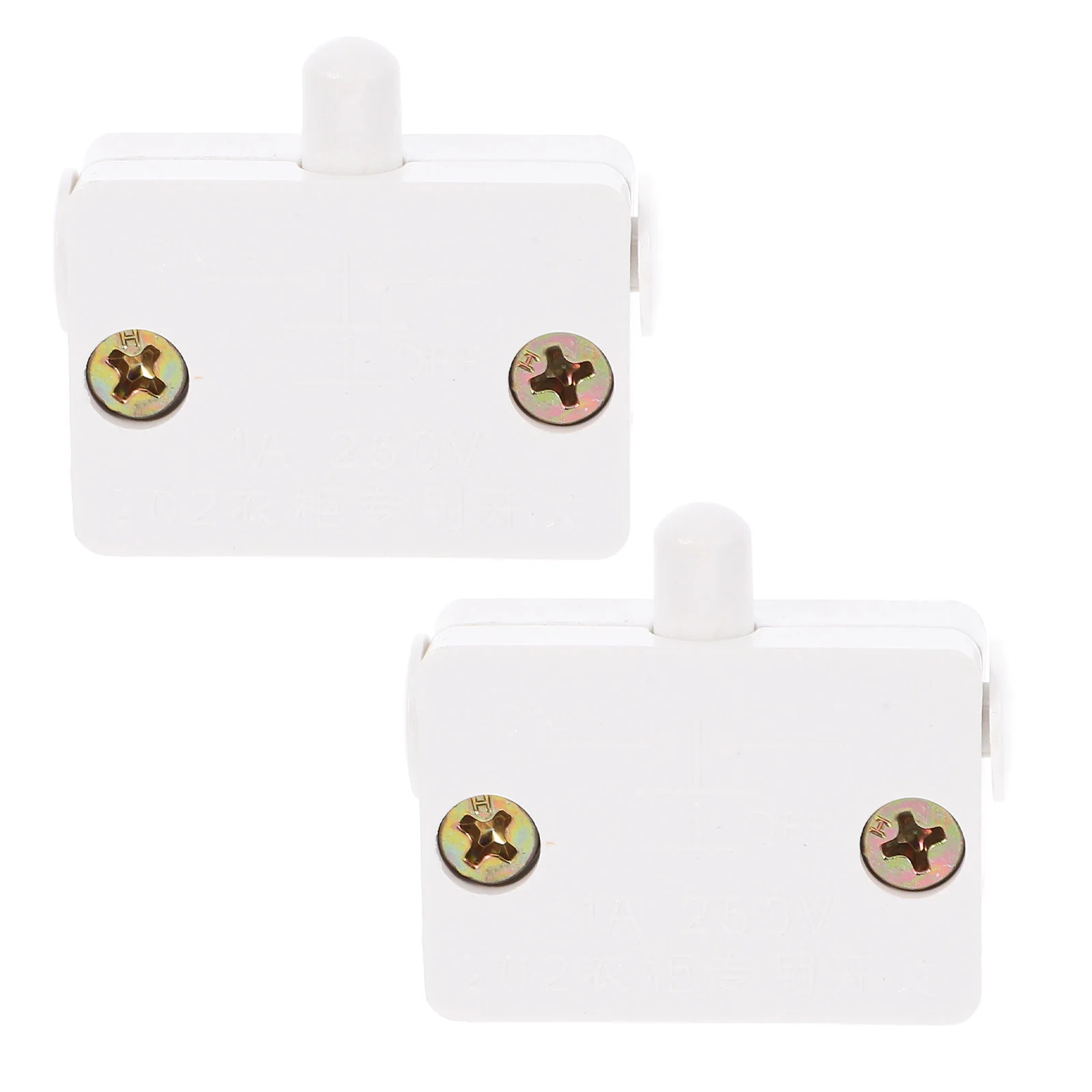 2 uds interruptor de luz extensor Control de puerta botón automático armario para armario blanco