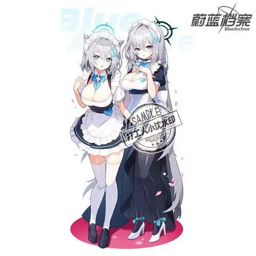 شخصيات حامل أكريليك بأرشفة زرقاء أنيمي ، تمثال سونامي شيروكو كوسبلاي ، نموذج طبق لطيف ، شاشة سطح مكتب ، زينة غرفة ، هدية لفتاة