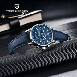 2023 New PAGANI DESIGN VK63 Chronograph Quartz Watch For Men Top Brand Luxury Sapphire Mirror Automatic Waterproof Reloj Hombre