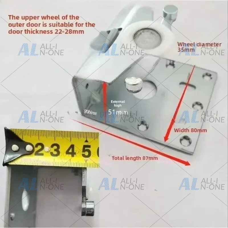 In Stock Spot Goods External Door Wheel Accessories Wardrobe E008 Hanging Track Sliding Pulley Hot Sale