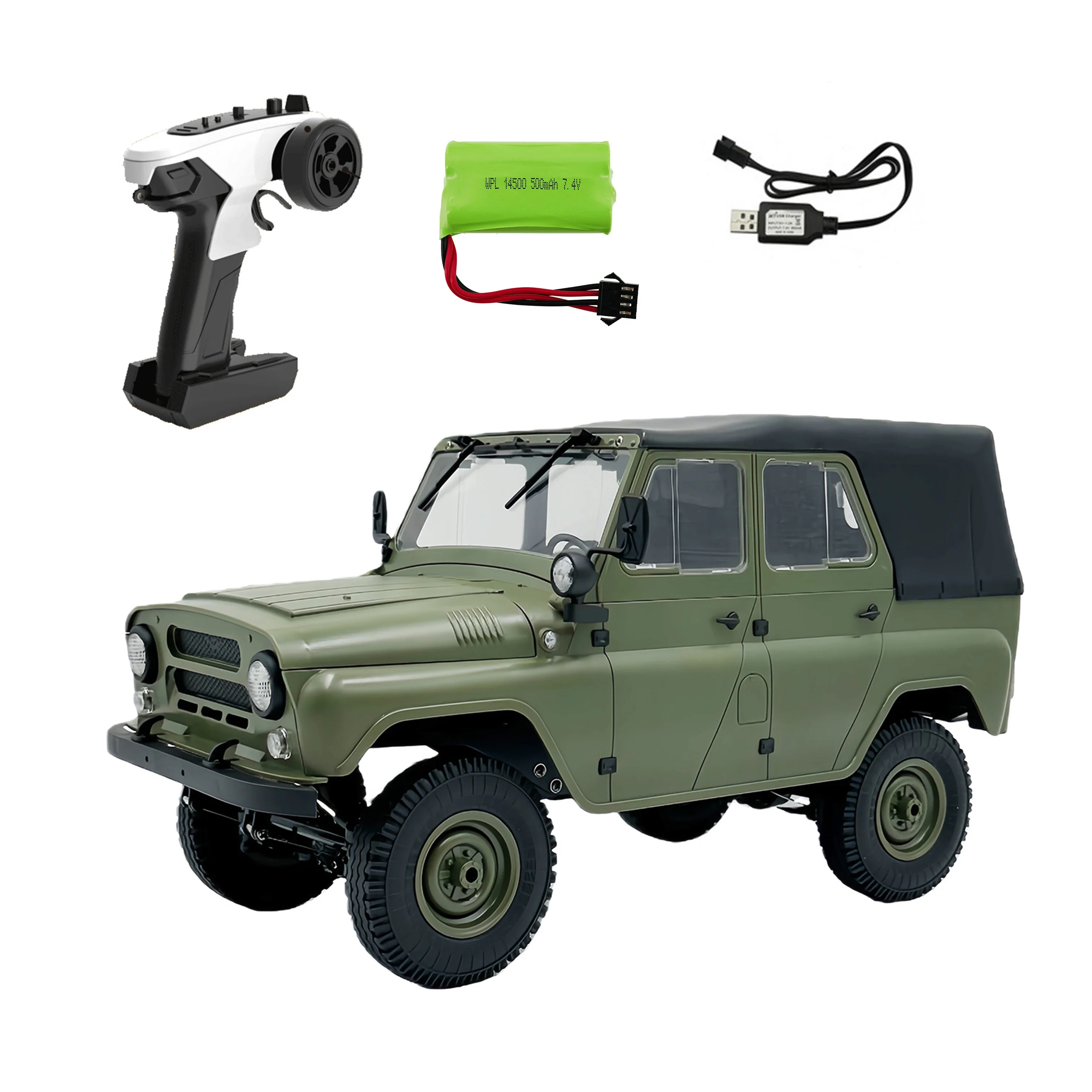 

WPL C94 Remote Control Car 2.4G Simulation UAZ-469 Climbing 4WD Off road Vehicle Gift Toy