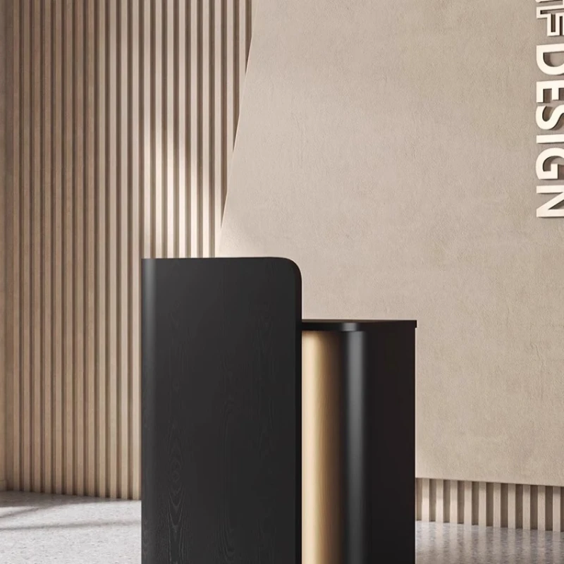 صالون تجميل مكاتب استقبال صغيرة فاخرة بسيطة صالون حديث منصة مشروبات الخروج متجر استقبال أثاث المكاتب Mostrador