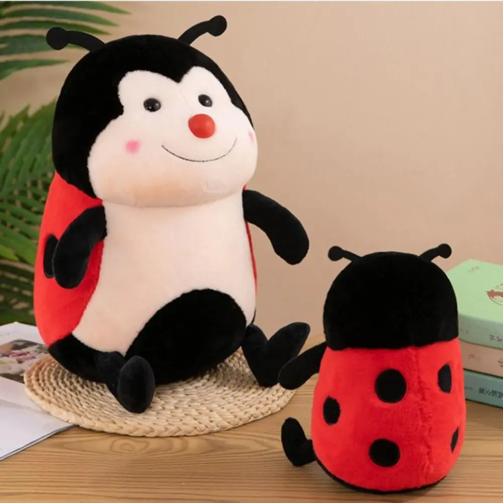 Insect Coccinellidae Plush Toy Animal Rouge Ladybird Plush Doll Kawaii 3D Eyes Simulation Insect Stuffed Toys