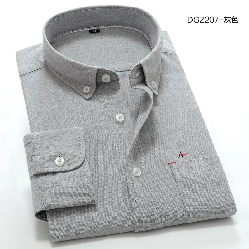 Novo 2022 camisa para homens camisas de Algodão casuais masculino bolso regular-ajuste botão-paraho baixo camisa do homem de