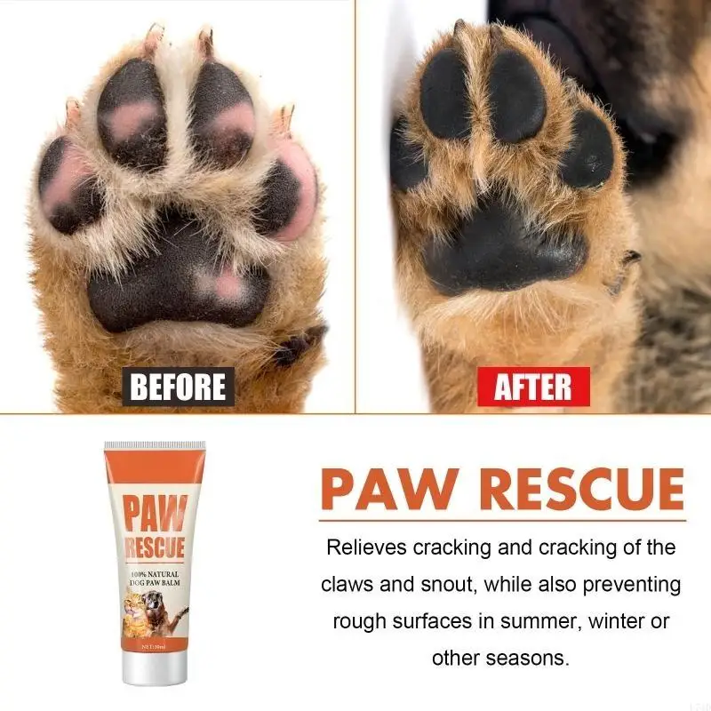 L74D Dog Paw Soother Natural Healing Pet Pad Balm Moisturizer for Cracked Paws & Nose