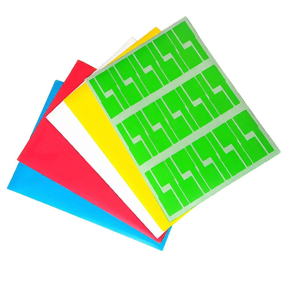 

15 Sheets Network Cable Label Sticker Stationery Stickers A4 Size Blank Labels P Shape