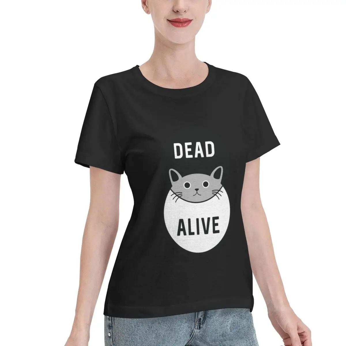 Bargain Price Schrodinger S Cat Dead Or Alive! Women's T-shirt Travel All Season T-Shirt