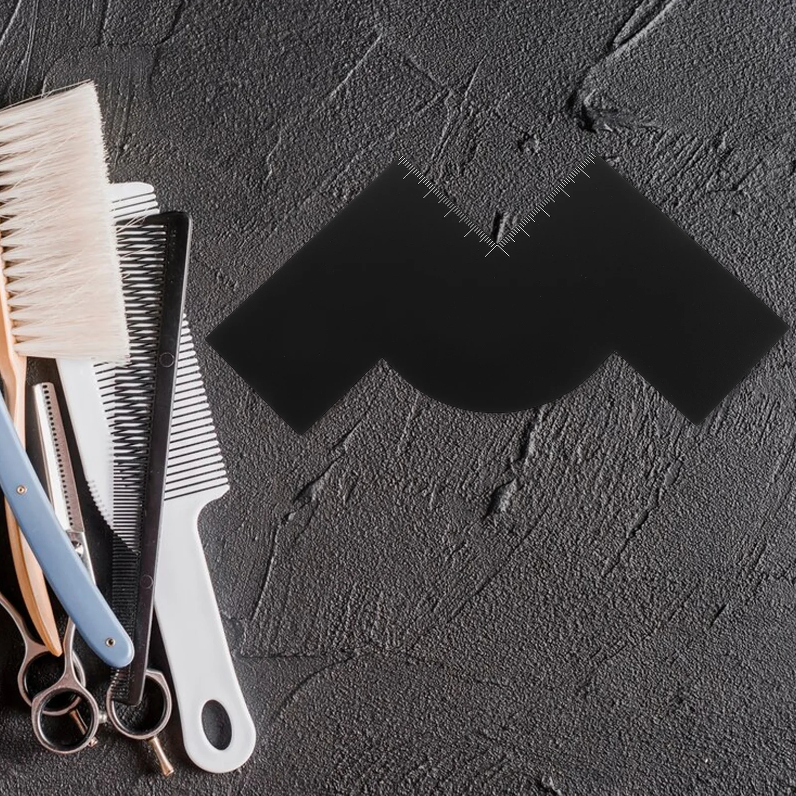 

Hairdressing Tool Barber Stencils Hairline Beard Shaper Guide Card Shaping Plastic Durable Design