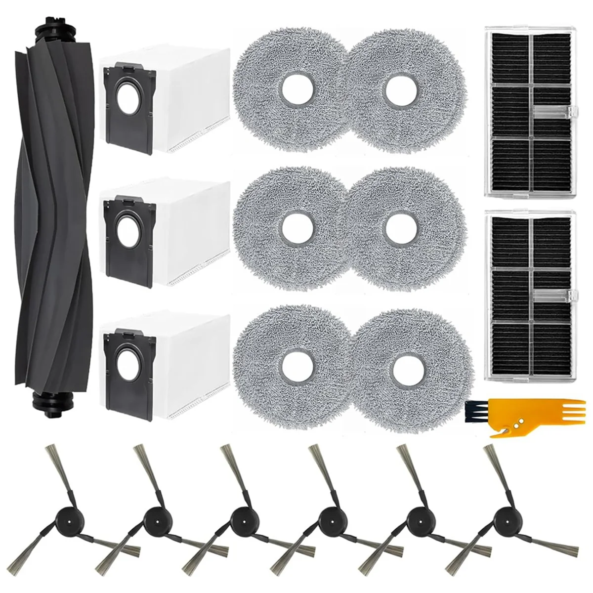 Eco-amigável para dreame x40 ultra/x40 pro/s30 pro ultra robô aspirador de pó escova lateral principal filtros hepa mop pano saco pó