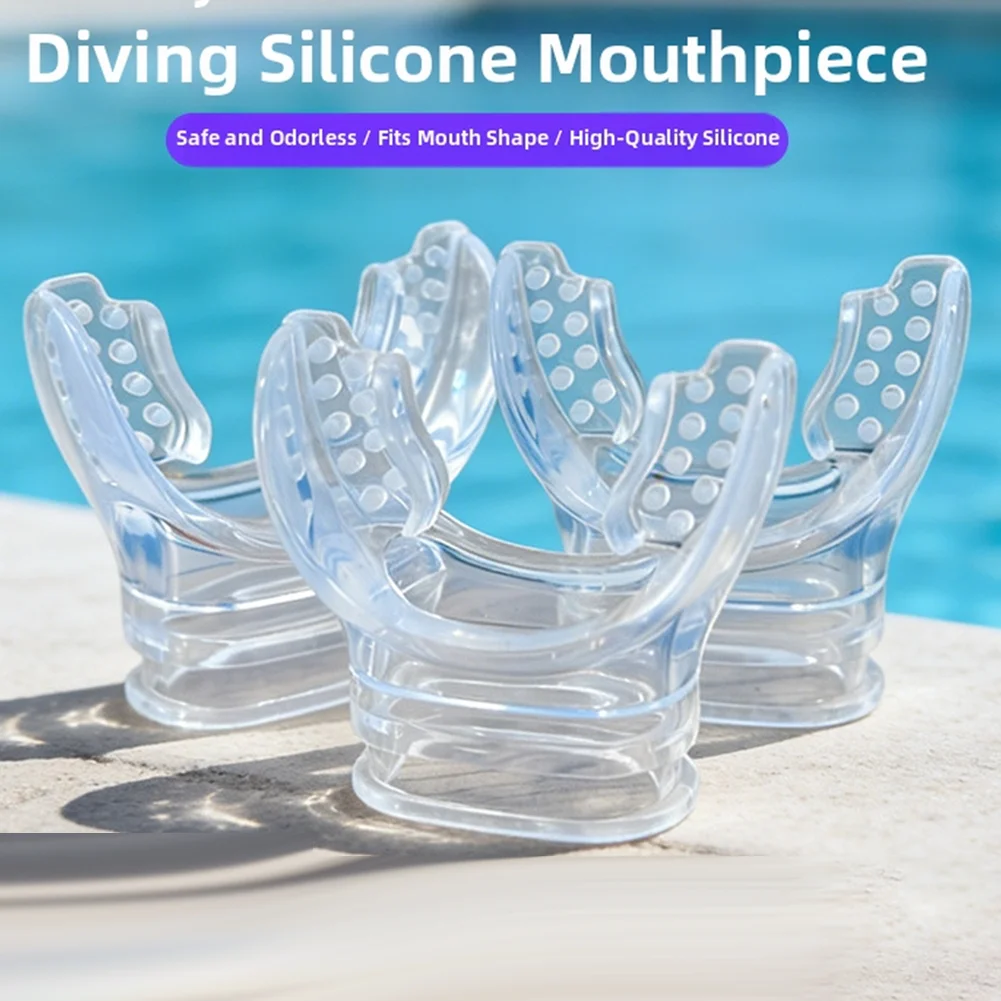 

Snorkel Mouthpiece Dive Bite Gear Breathing Tube Adult Children Swimming Diving Soft Silicone Material Leak Proof Structure Part