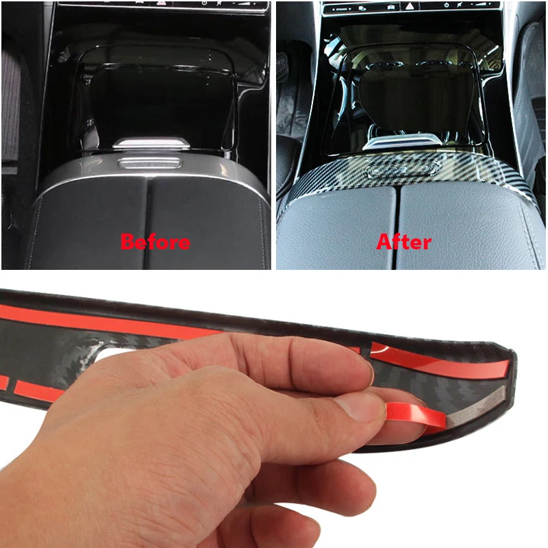 ABS Car Accessories Center Console Armrest Box Button Switch Cover Trim For Mercedes-Benz C-Class W206 C180 C200 C300 2021 2022+