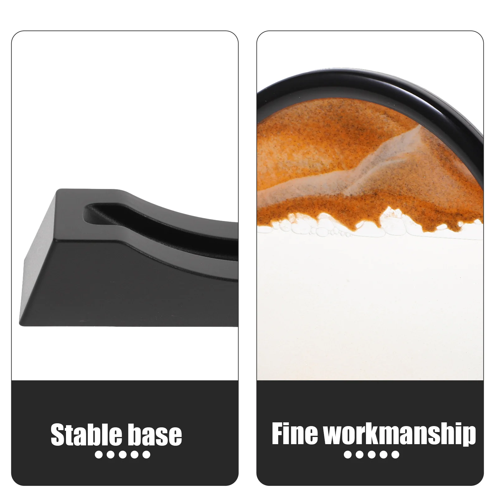 Ampulheta de arte em areia 3D com design de paisagem em movimento para mesa, escritório, casa, sala de estudo, mesa estética