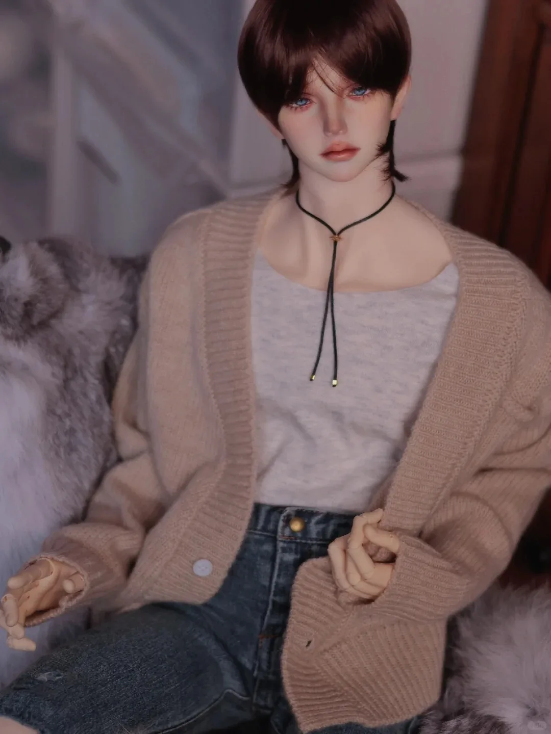 Max Size SD BJD Doll 1/2 ABADON Bench 100cm Male Baby SD in Stock Handsome Noble Joints Can Move Makeup In Stock