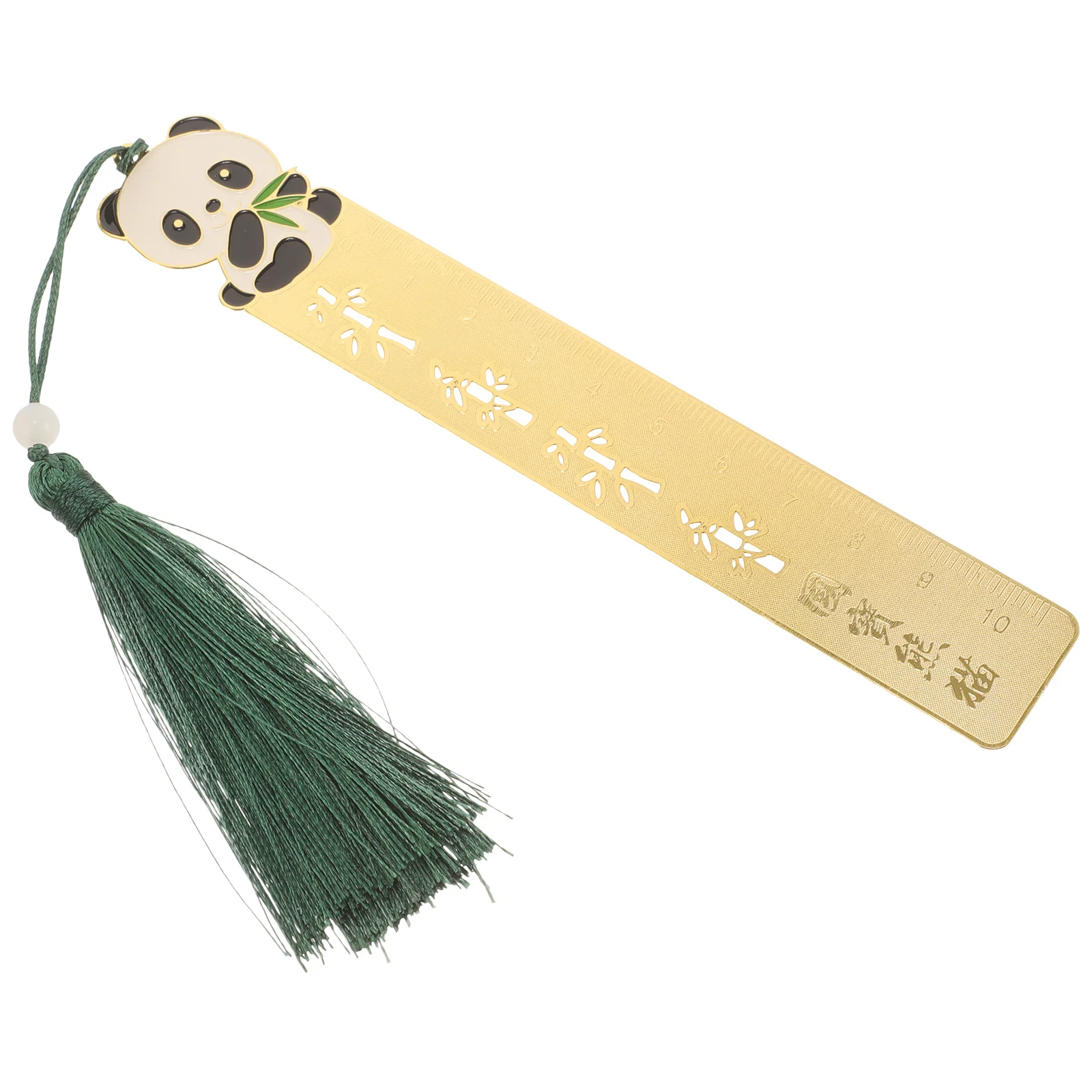 Copper Ruler Bookmark Chinese Style Decorative Metal Book Marker for Reading and Gifting Exquisite Design Lightweight