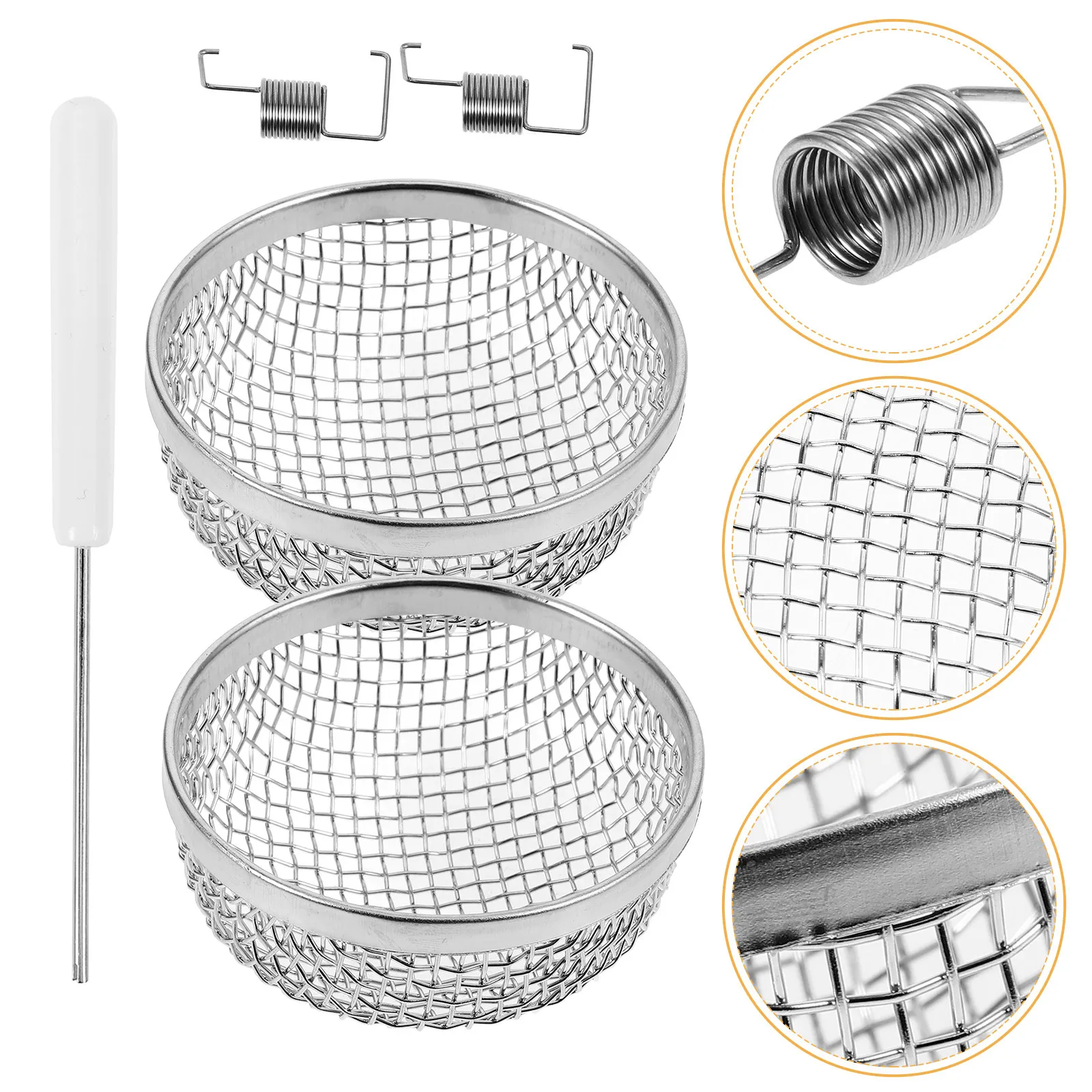 

2Pcs Rv Vent Cover Heavy Duty Stainless Steel Ventilation Screen Protector for Camper Rv Accessories Roof Heater