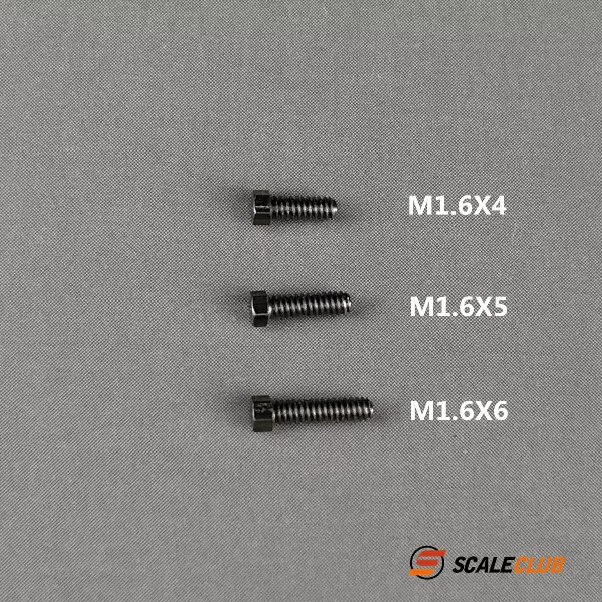 SCALECLUB Model Custom 1.6mm Nut Screw Hexagon (2.0mm) Screw