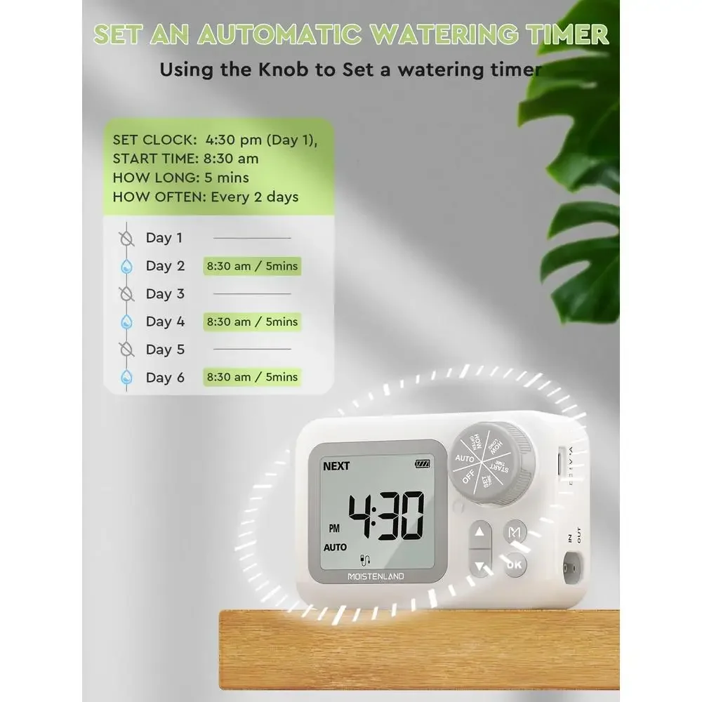 Kit di irrigazione automatica a goccia Sistema di irrigazione per interni 15 piante d'appartamento Orari personalizzabili Risparmio idrico Installazione semplice