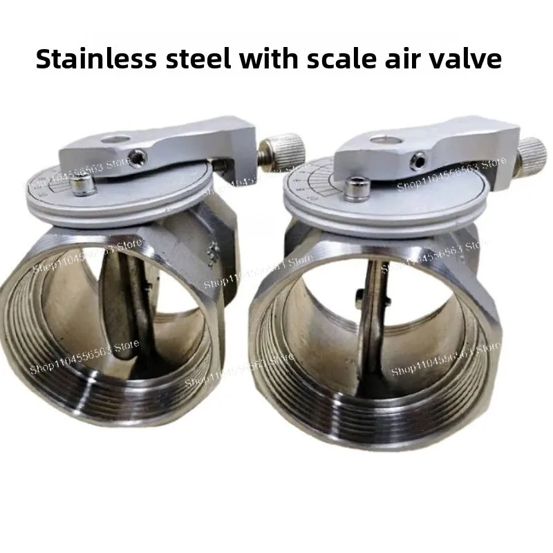 Stainless Steel Wire Port Air Valve with Graduated Kiln Special High Temperature Air Volume Control Valve 304