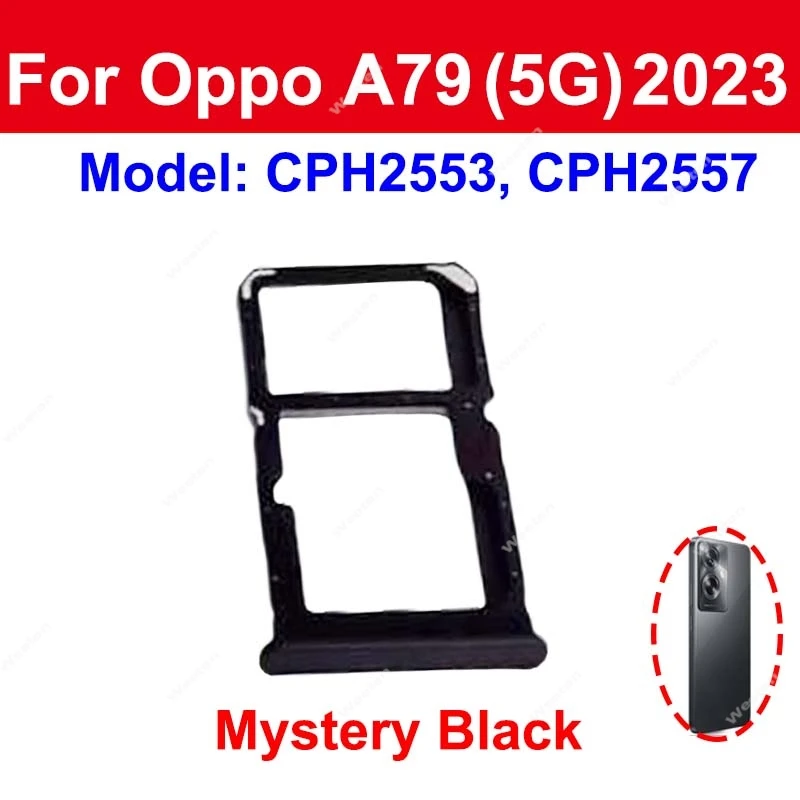 SIM Card Tray Slot For OPPO A79 A80 5G 2023 CPH2557 CPH2639 SIM Card Tray Slot SIM Card Reader Holder Socket Replacement image 4