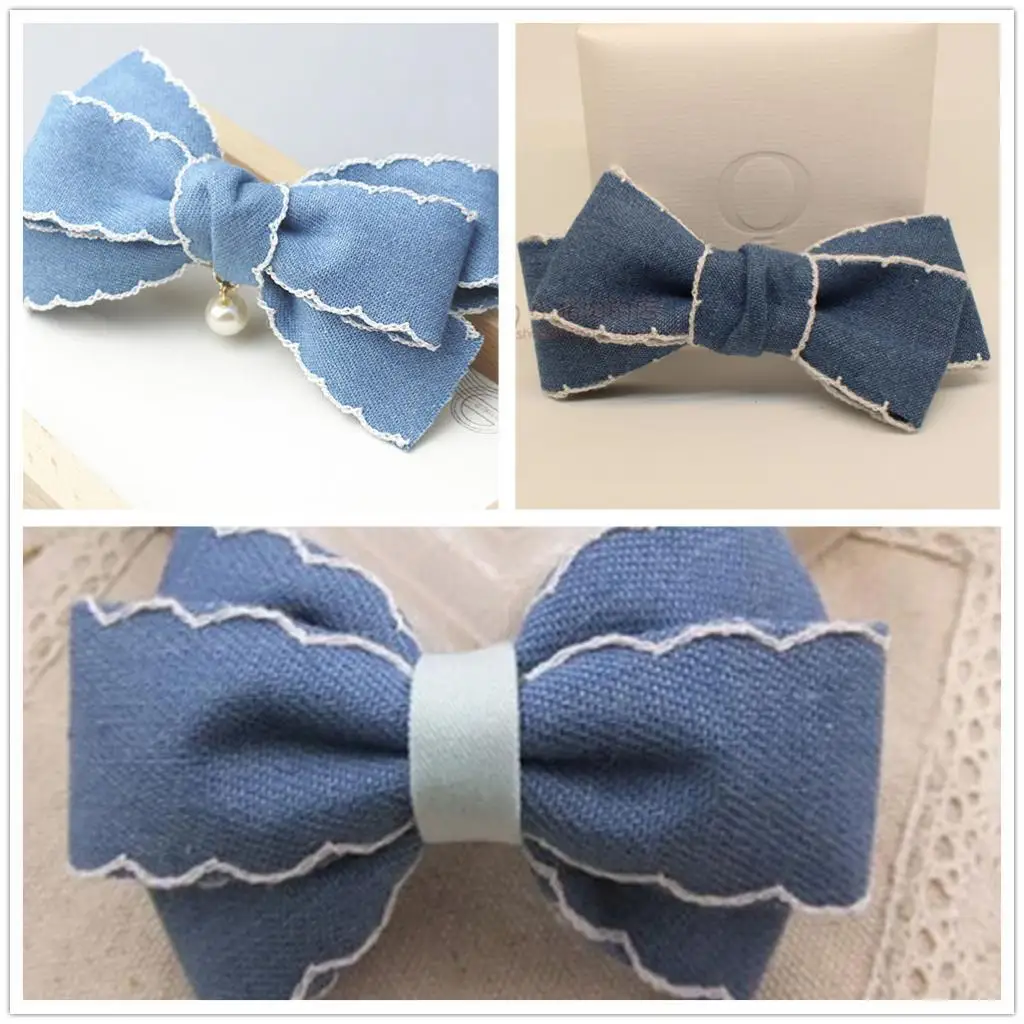 Double Side Denim Ribbon Jean Ribbon Craft Material for Clothing Decoration and Hair Bow DIY Projects