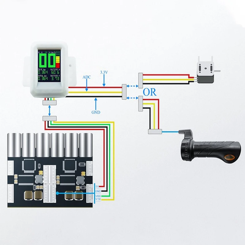 TFT Screen Ver2 Module Based on VESC E-Bike Screen for Electric Skateboard Distance Display, D