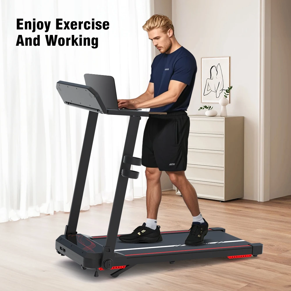 

Smart Flat Walking Pad Under Desk Treadmill Portable Electric Foldable Running Machine for Home Office Indoor Gym Fitness