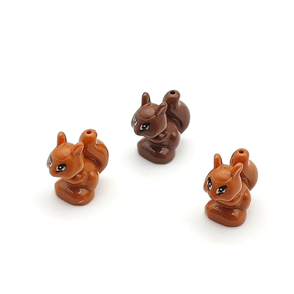 5 قطعة اللبنات الحيوانية السنجاب MOC جديد الحيوان الغابة الرعوية مزرعة مزرعة المشهد قوالب بناء لعب لعب الأطفال #3