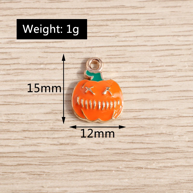 Tusember 10 Stück Halloween-Anhänger, handgefertigt, Geist, Teufel, Kürbis, Mumie, Fledermaus, Anhänger für Armband, Halskette, Ohrringe, Schmuckherstellung, DIY – Detail 11