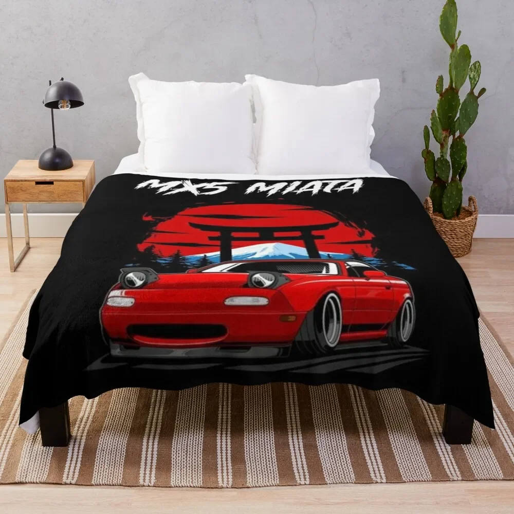 MX5 miata Throw Blanket anime Picnic Hairys Nap Blankets