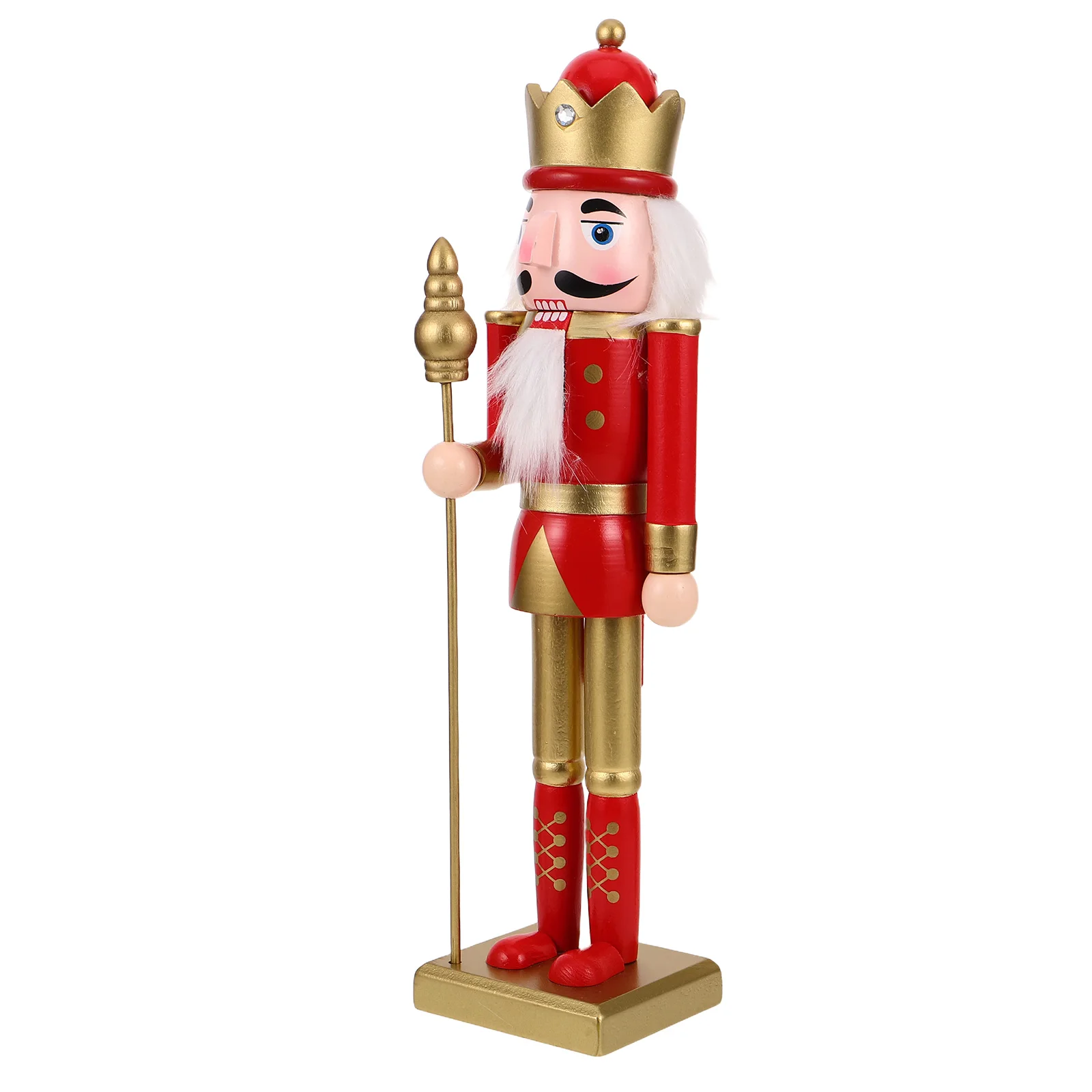

Nutcracker Ornament Christmas Decor Statue Fireplace Decorations Desktop German Style Wood 15 Inch