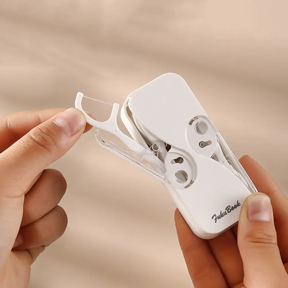 

Flosser Dustproof Oral Cleaning Travel Camping Teeth Flosser Stick Teeth Floss Storage Box Automatic Case Floss Pick Dispenser