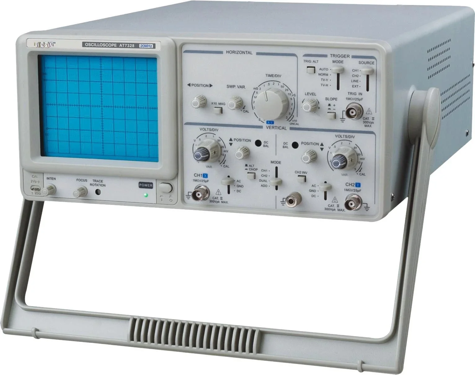 

AT7328 Dual Channel, Analog Oscilloscope /20M Dual Trace Analog Oscilloscope Maintenance Test