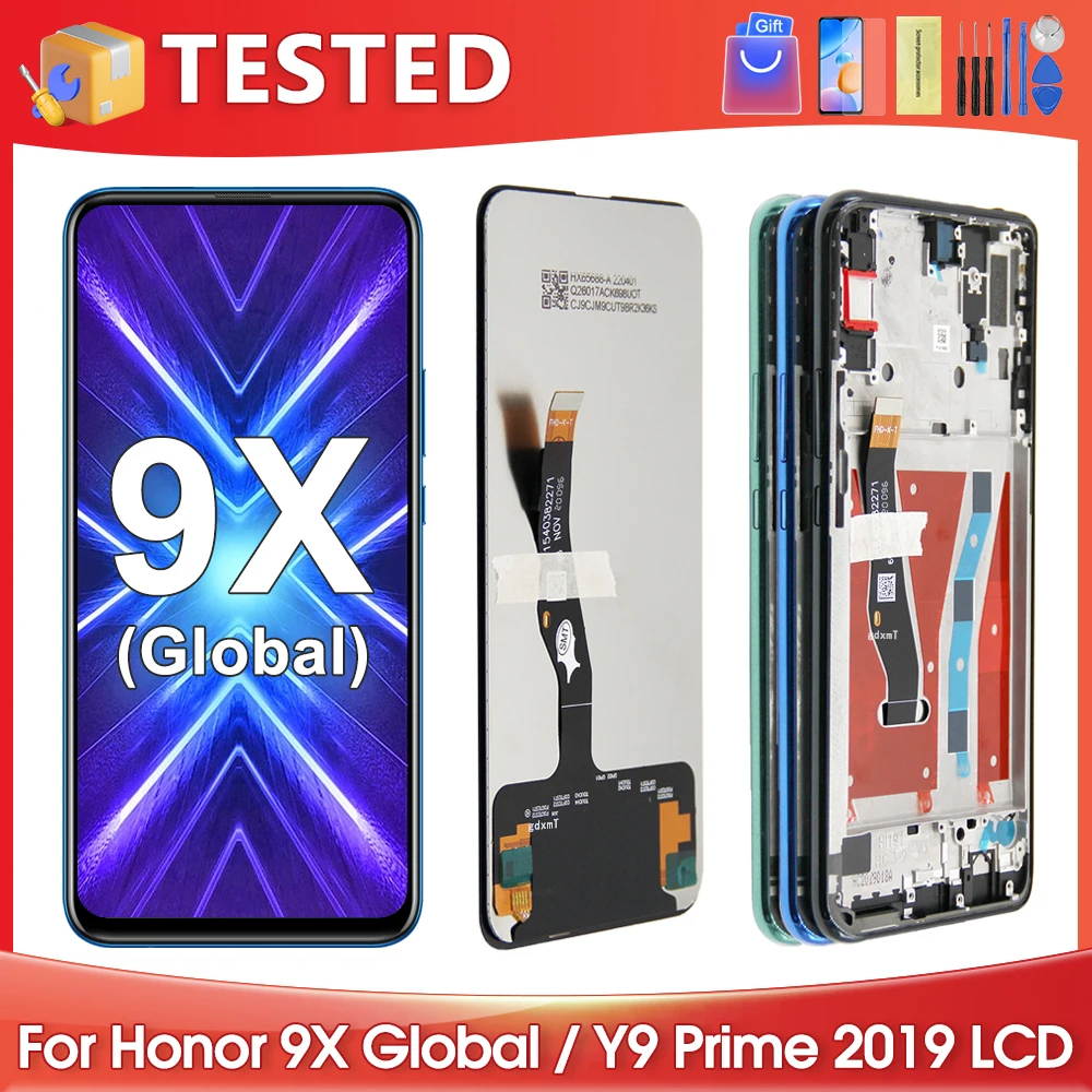 

ЖК-дисплей 6,59 ''для HUAWEI Honor 9X, Honor 9 X STK-LX1 Y9S, сенсорный экран с дигитайзером в сборе, замена