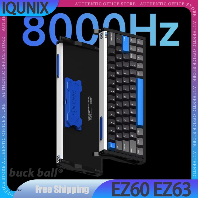 

IQUNIX EZ60 Киберспортивный магнитный переключатель Механическая игровая клавиатура Колпачки для клавиш PBT Проводная клавиатура с ЧПУ Индивидуальные клавиатуры EZ63 Подарки