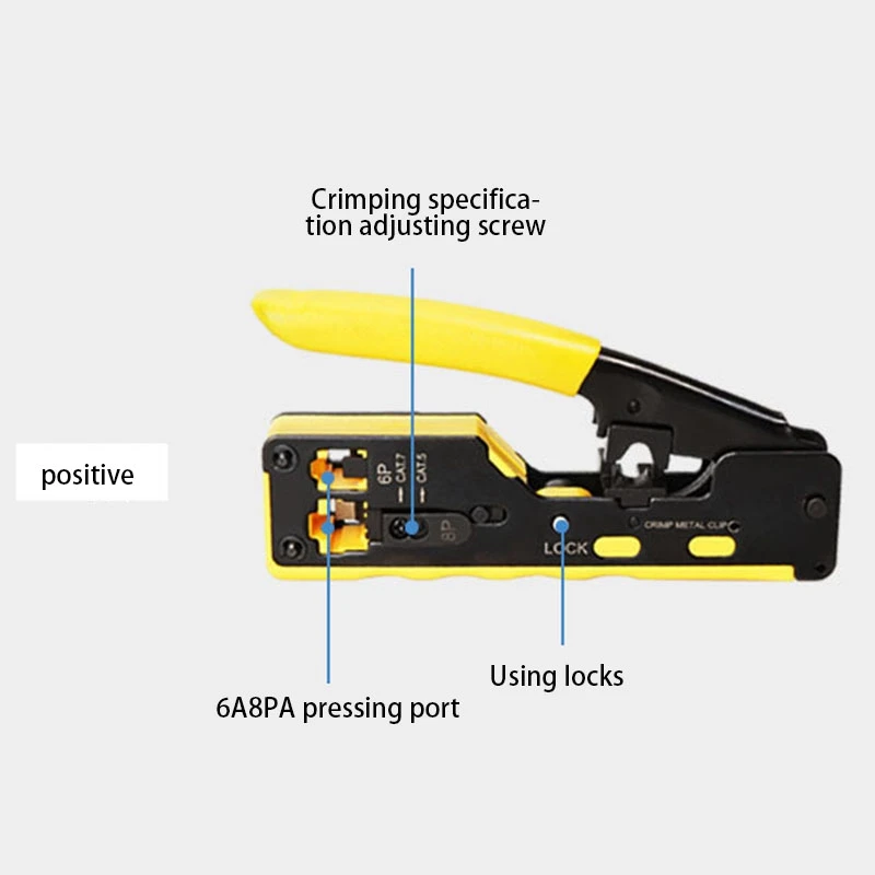 LUDA RJ45 Tool Network Crimper Cable Crimping Tools For RJ45 Cat7 Cat6 Cat5 RJ11 RJ12 Modular Plugs Metal Clips Pliers