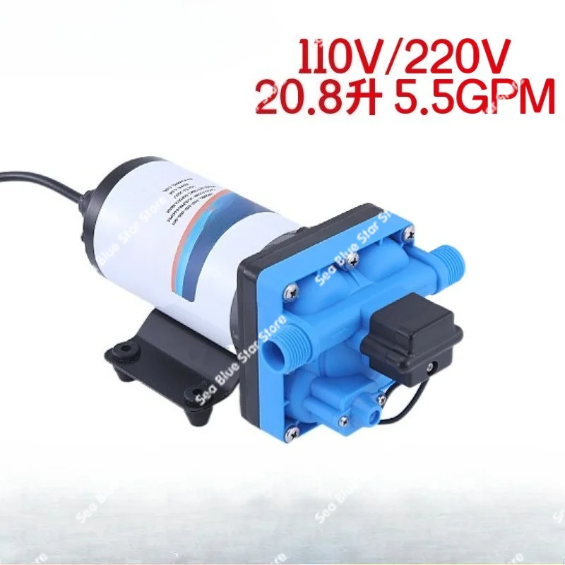 5.5GPM Large Flow 110V AC Electric Diaphragm Pump 220V Irrigation Booster Garden Spray Self-priming Pump
