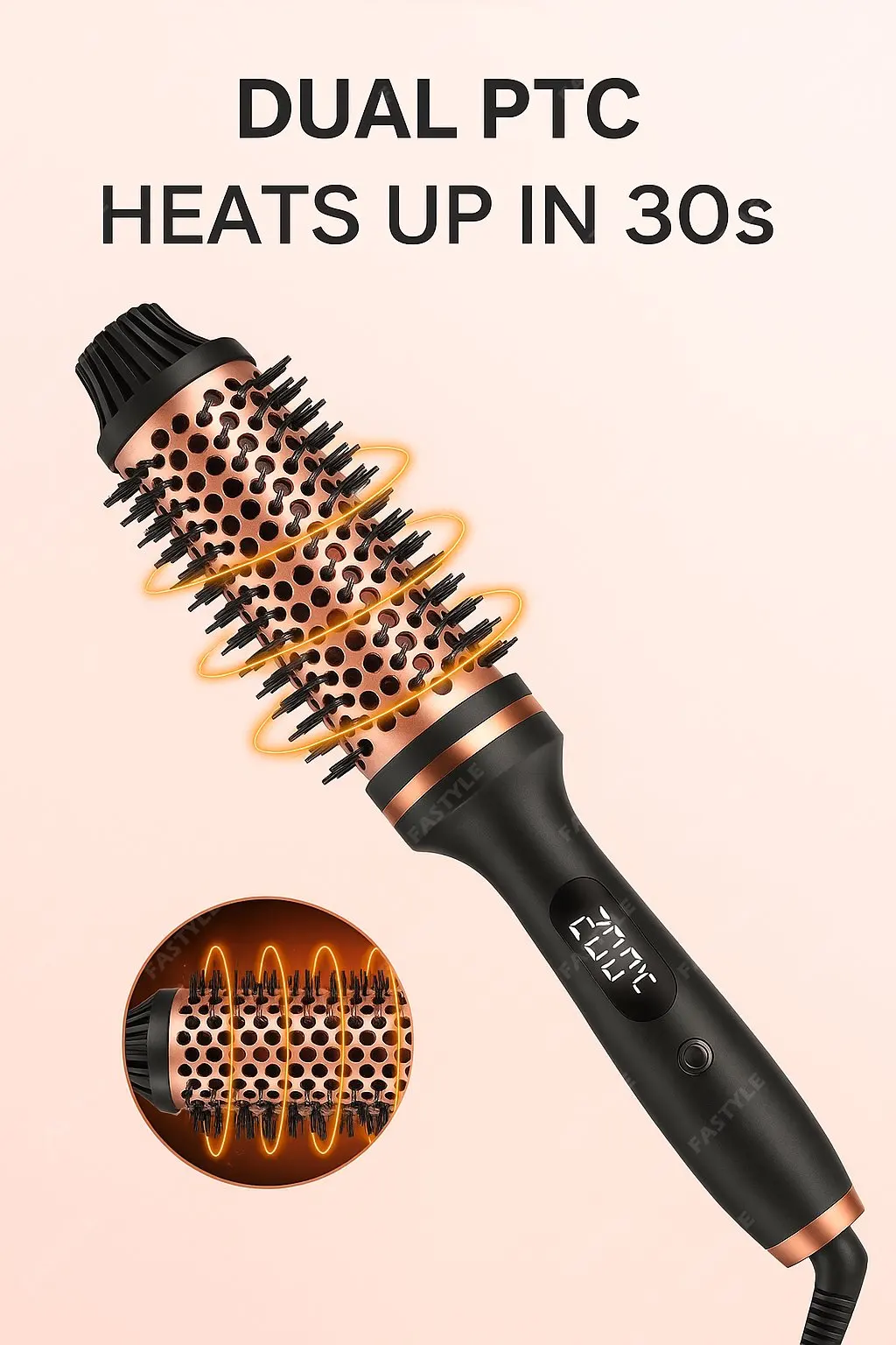 3 في 1 فرشاة ساخنة مستقيم فرشاة ساخنة المهنية الساخن مشط فرشاة تصفيف الشعر مكافحة تحرق فرشاة حرارية تسخين سريع الشعر