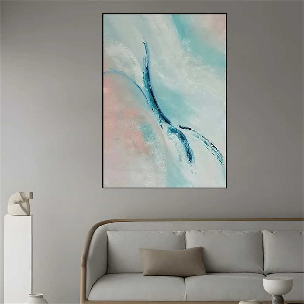 

100% Handmade Abstract Wall Art Picture Modern Nordic Flower Poster On Canvas Oil Painting Decor Living Room Home Aesthetic Trim