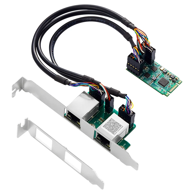 بطاقة الشبكة M.2 B/M مفتاح المزدوج ميناء RJ45 جيجابت إيثرنت محول بطاقة الشبكة المحلية 10/100/1000Mbps كرت RT8111H رقاقة ل حاسوب شخصي مكتبي