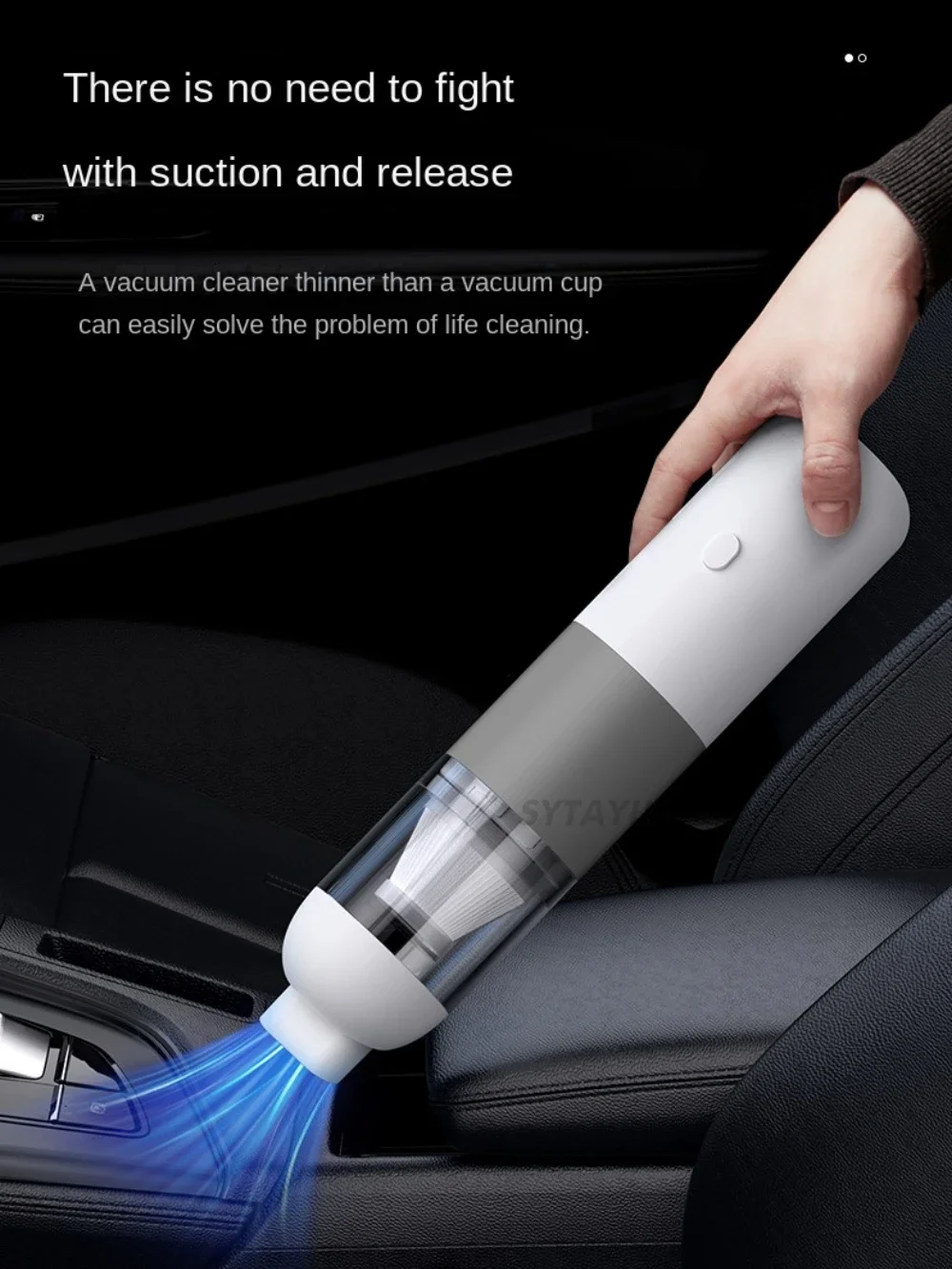 Portable Handheld Car Vacuum Cleaner 40000PA Cyclone Suction - Wireless Dust Catcher for Car and Home