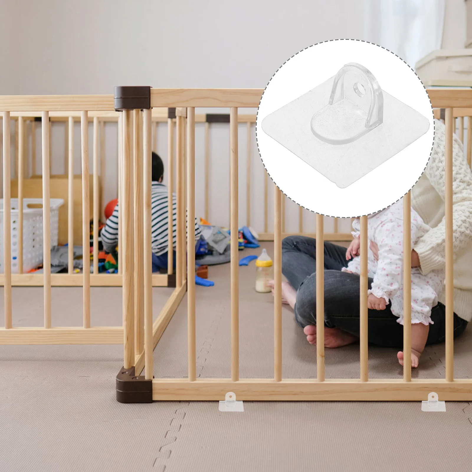 4 pezzi bambino box recinzione base antiscivolo stabilizzatore clip adesivo strumento di fissaggio parte di supporto in plastica accessori box bambino