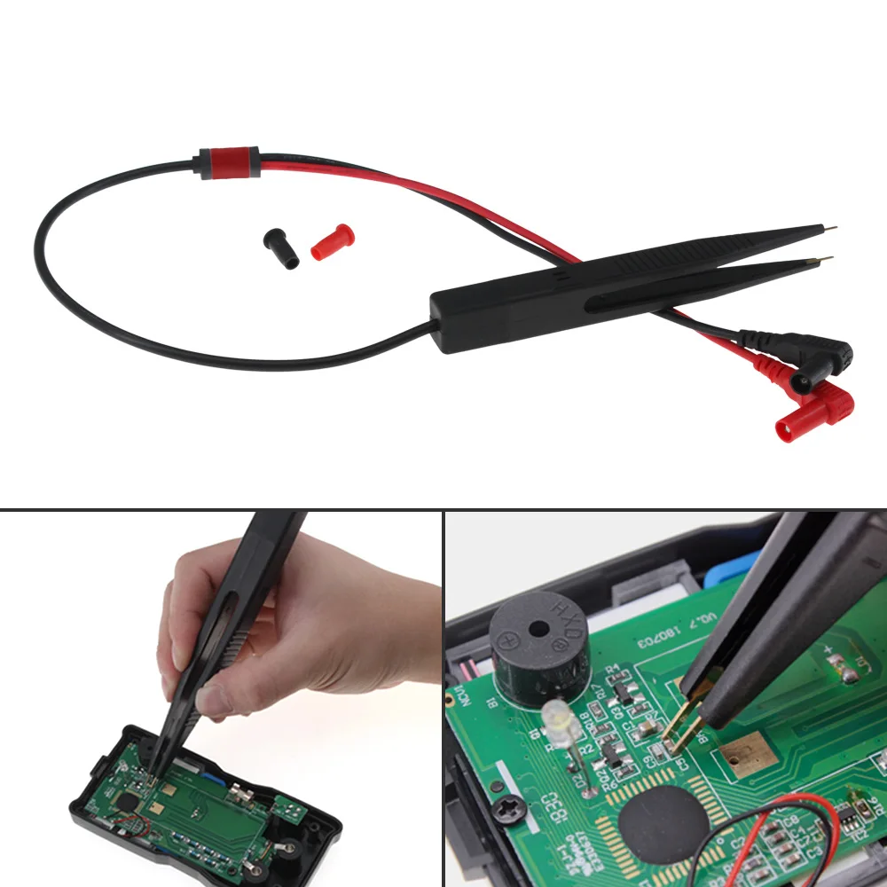 Clip de prueba de Chip SMD SMT, sonda de plomo, multímetro Digital, medidor, pinzas de resistencia de condensador para FLUKE para Vichy